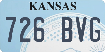 KS license plate 726BVG