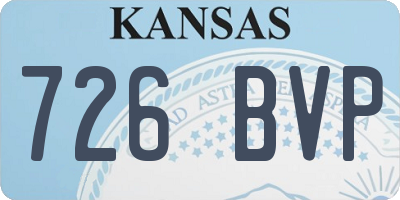 KS license plate 726BVP