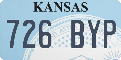 KS license plate 726BYP