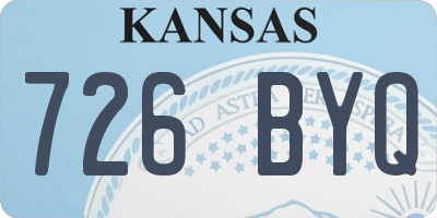 KS license plate 726BYQ