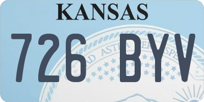 KS license plate 726BYV