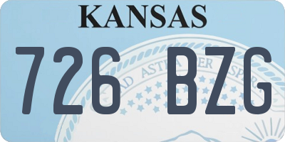 KS license plate 726BZG