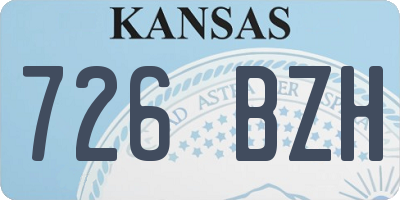 KS license plate 726BZH