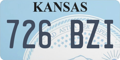 KS license plate 726BZI