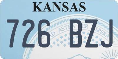 KS license plate 726BZJ