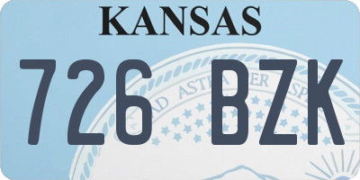 KS license plate 726BZK