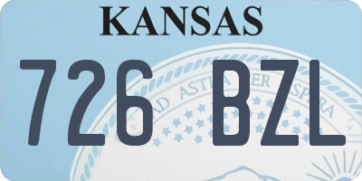 KS license plate 726BZL