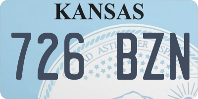 KS license plate 726BZN