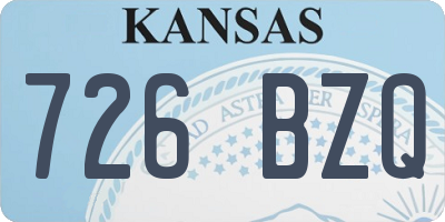 KS license plate 726BZQ