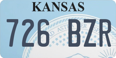 KS license plate 726BZR