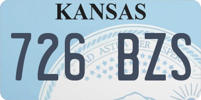 KS license plate 726BZS