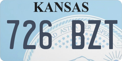 KS license plate 726BZT