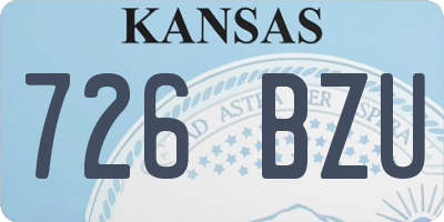 KS license plate 726BZU