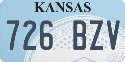 KS license plate 726BZV