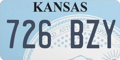 KS license plate 726BZY