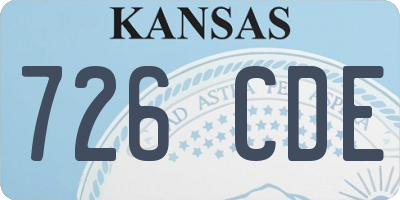 KS license plate 726CDE