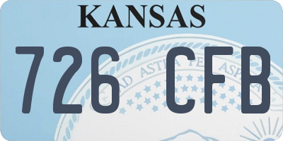 KS license plate 726CFB