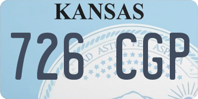 KS license plate 726CGP