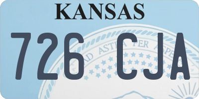 KS license plate 726CJA