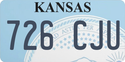 KS license plate 726CJU