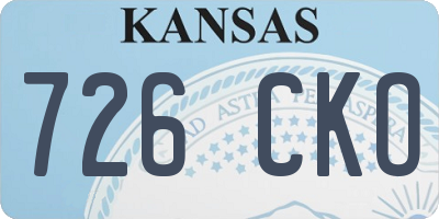KS license plate 726CKO