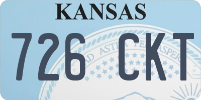 KS license plate 726CKT