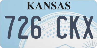 KS license plate 726CKX