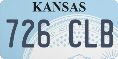 KS license plate 726CLB