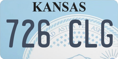 KS license plate 726CLG