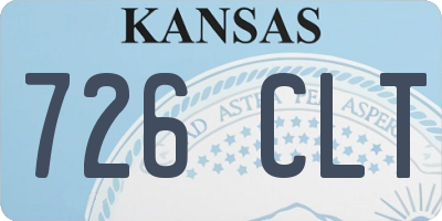 KS license plate 726CLT