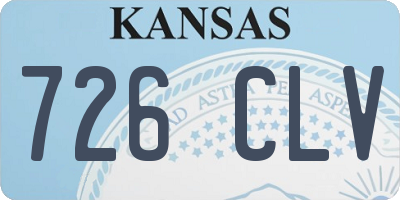 KS license plate 726CLV