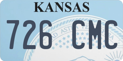 KS license plate 726CMC