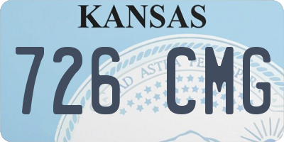 KS license plate 726CMG