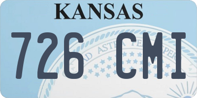 KS license plate 726CMI