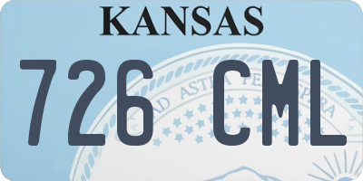 KS license plate 726CML