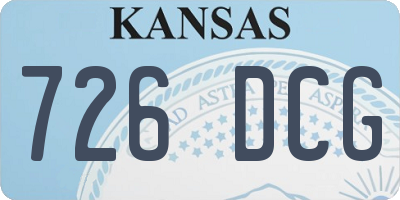KS license plate 726DCG
