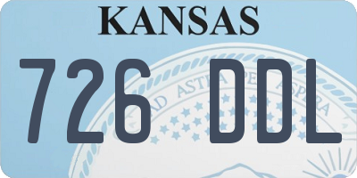 KS license plate 726DDL