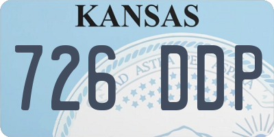 KS license plate 726DDP