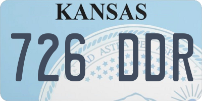 KS license plate 726DDR