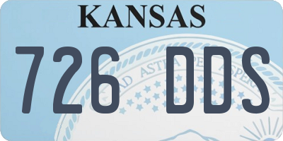 KS license plate 726DDS
