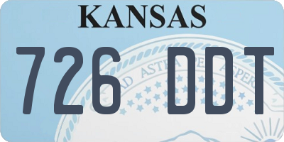 KS license plate 726DDT