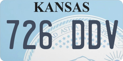 KS license plate 726DDV
