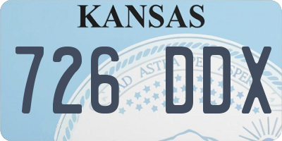 KS license plate 726DDX