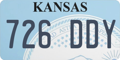 KS license plate 726DDY