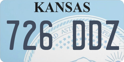 KS license plate 726DDZ