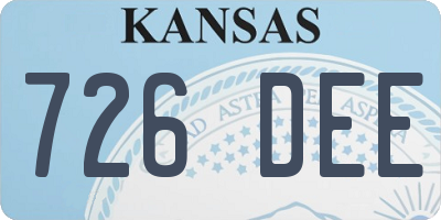 KS license plate 726DEE