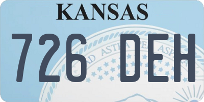 KS license plate 726DEH