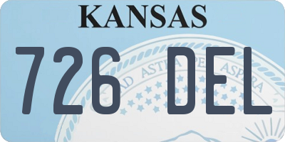 KS license plate 726DEL