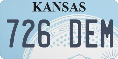 KS license plate 726DEM