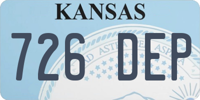 KS license plate 726DEP
